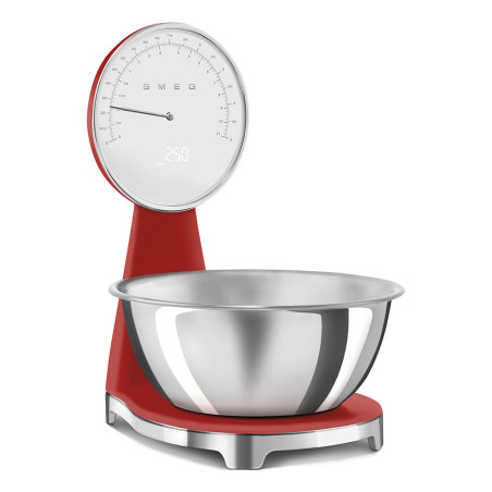 SMEG ANALOG AND DIGITAL KITCHEN SCALE RED KSF01RDWW