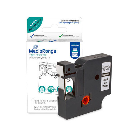 MediaRange MRDY45013 etichetta per stampante Nero Etichetta per stampante autoadesiva