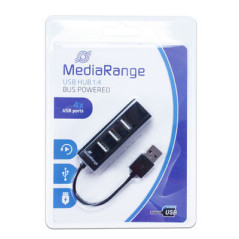 HUB 4 PUERTOS 2.0 MEDIARANGE MRCS502 BLACK