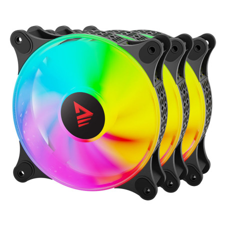 VENTILADOR 120X120 SAVIO BLAST ARGB PACK 3 UDS