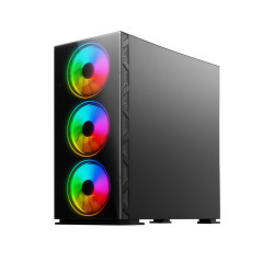 Savio PC Case Prime X1 ARGB Glass Black Midi Tower Nero