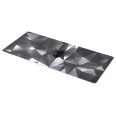 ENDORFY Crystal Black XL Tappetino per mouse per gioco da computer Nero, Grigio, Bianco