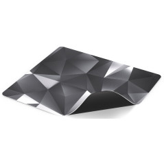 ENDORFY Crystal Black L Tappetino per mouse per gioco da computer Nero, Bianco