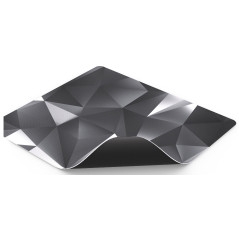 ENDORFY Crystal Black L Tappetino per mouse per gioco da computer Nero, Bianco
