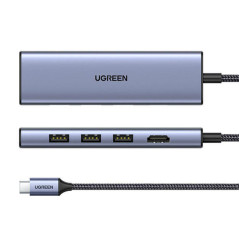Ugreen 20956A hub di interfaccia USB tipo-C 5000 Mbit s Argento