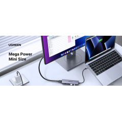 Ugreen 20956A hub di interfaccia USB tipo-C 5000 Mbit s Argento