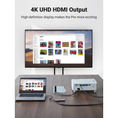 HUB UGREEN 6EN1 USB-C A HDMI + 3XUSB-A + SD/TF