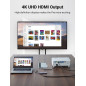 HUB UGREEN 6EN1 USB-C A HDMI + 3XUSB-A + SD/TF