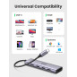 HUB UGREEN 6EN1 USB-C A HDMI + 3XUSB-A + SD/TF