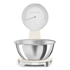 Smeg KSF01CRWW bilancia da cucina Cromo, Crema Superficie piana Bilancia da cucina elettronica