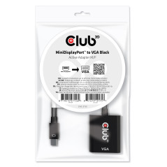 CLUB3D CAC-2113 cavo e adattatore video 0,228 m Mini Displayport VGA Nero