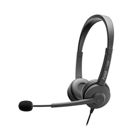 Axtel AXH-FLOWUCDC cuffia e auricolare Cablato A Padiglione Ufficio USB Type-C   USB Type-A Nero