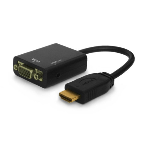 Savio CL-23 cavo e adattatore video 0,5 m VGA (D-Sub) HDMI tipo A (Standard) Nero