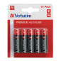 VERBATIM ALKALINE BATTERIES AA LR06 10 PCS PACK 49875