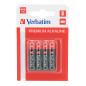 VERBATIM ALKALINE BATTERIES AAA LR03 4 PCS PACK 49920