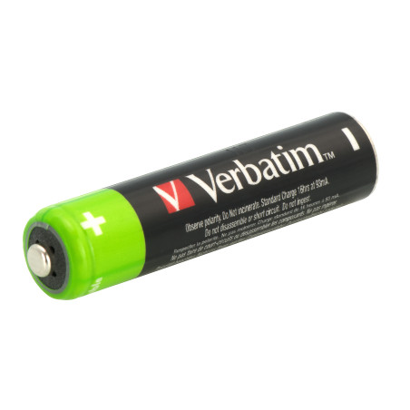VERBATIM ALKALINE RECHARGEABLE AAA HR03 PACK 4 UNITS 49514