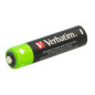VERBATIM ALKALINE RECHARGEABLE AAA HR03 PACK 4 UNITS 49514