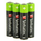 VERBATIM ALKALINE RECHARGEABLE AAA HR03 PACK 4 UNITS 49514