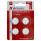 VERBATIM LITHIUM FLAT BATTERIES 3V CR2025 4 PACK 49532