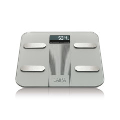 Laica PS7005 bilance pesapersone Rettangolo Grigio, Acciaio inox Bilancia pesapersone elettronica