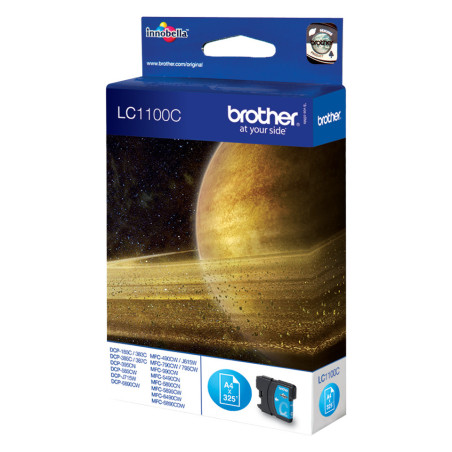 Cartucho tinta brother lc1100c cian 325 paginas dcp - 585cw -  dcp - 6690cw -  mfc - 490cw -  mfc - 790cw -  mfc - 795cw