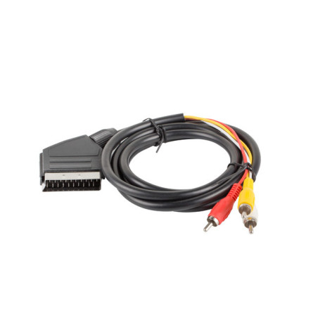 Cable euroconector lanberg macho - 3x rca macho 1.8m