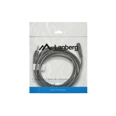 Cable estereo lanberg jack 3.5 mm macho - jack 3.5mm hembra 3m negro