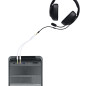 Cable audio 1xjack - 3.5 a 2xjack - 3.5 nanocable 20cm blanco -  hembra a 2xmacho -  4pin -  3pin -  blanco