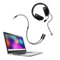 Cable audio 1xjack - 3.5 to 2xjack - 3.5 0.3m nanocable  blanco -  macho - hembra -  4pin -  3pin