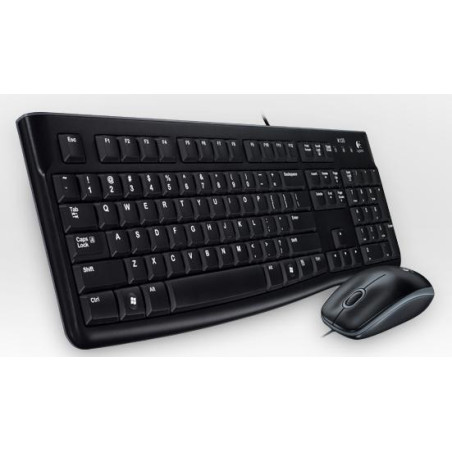 Teclado + mouse logitech mk120 optico usb 2.0 negro portugues
