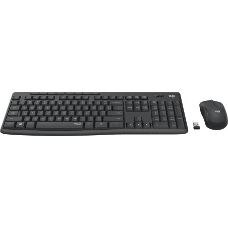 Teclado + mouse logitech mk295 silent negro wireles inalambrico