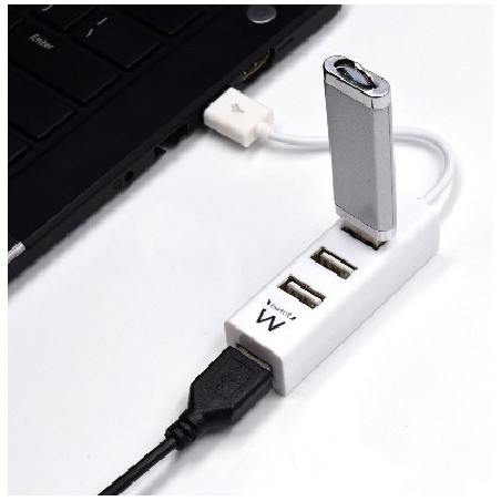 Ewent EW1122 hub di interfaccia USB 2.0 Bianco