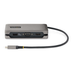 StarTech.com Adattatore Multiporta USB-C - Docking Station USB Type C con HDMI VGA 4K60Hz - Hub USB a 3 porte (1x ricarica) -
