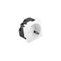 Roseta pared lanberg 230v schuko 16a toolless blanco