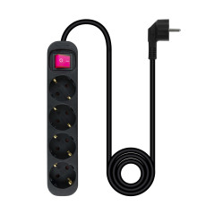 Nanocable 10.37.0004-BK prolunghe e multiple 1,4 m 4 presa(e) AC Interno Nero