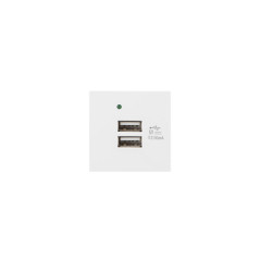 Lanberg AC-4545-2XUSB2.1-W presa energia 2x USB Bianco