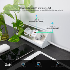 TooQ TQWC-GANQCPD30WT Caricabatterie per dispositivi mobili Universale Bianco AC Ricarica rapida Interno