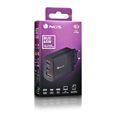 NGS BUD 65W Universale Nero AC Ricarica rapida Interno