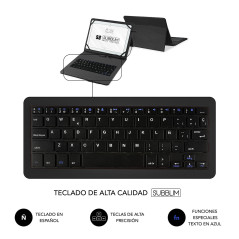 SUBBLIM SUB-KT1-USB001 tastiera per dispositivo mobile QWERTY Spagnolo Micro-USB Nero