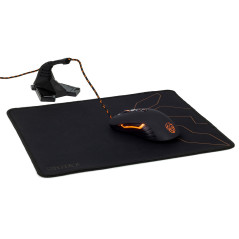 Krom Knout Speed Tappetino per mouse per gioco da computer Nero