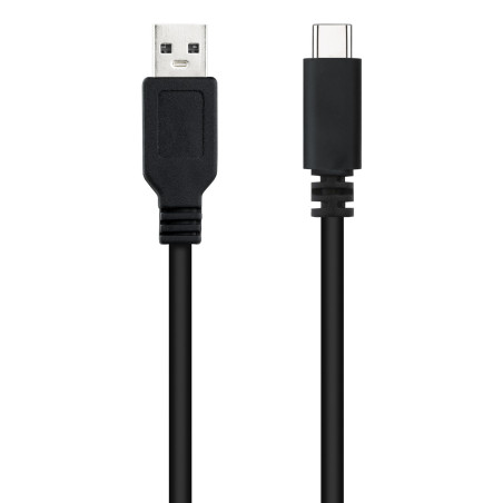 Cable usb tipo c a usb tipo a nanocable 0.5m -  macho - macho -  negro
