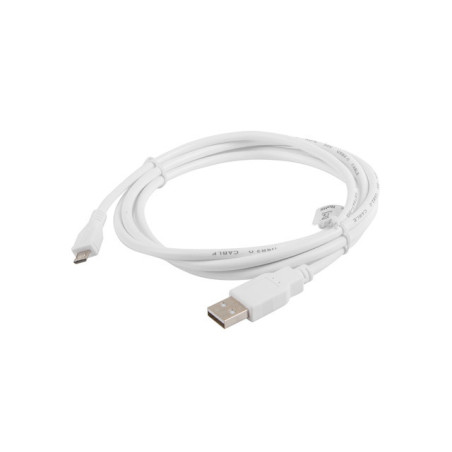 Cable usb lanberg 2.0 macho -  micro usb macho 1.8m blanco