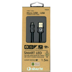 SilverHT 93639 cavo USB USB 2.0 1,5 m USB A Micro-USB A Grigio