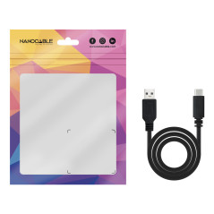 Nanocable USB 2.0, 1m cavo USB USB C USB A Nero