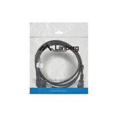 Lanberg CA-C13C-11CC-0018-BK cavo di alimentazione Nero 1,8 m Accoppiatore C13 CEE7 7
