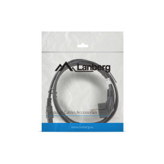 Lanberg CA-C5CA-11CC-0018-BK cavo di alimentazione Nero 1,8 m CEE7 7 Accoppiatore C5