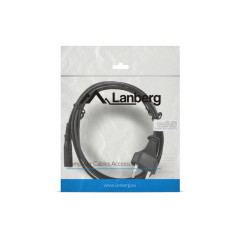 Lanberg CA-C7CA-11CC-0018-BK cavo di alimentazione Nero 1,8 m Accoppiatore C7 CEE7 16