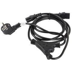 Lanberg CA-C13C-13CC-0018-BK cavo di alimentazione Nero 2 m Accoppiatore C13 CEE7/7