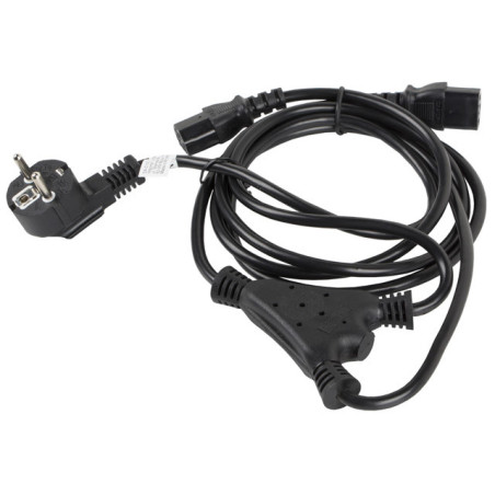 Cable de alimentacion lanberg schuko cee 7 - 7 a 2x iec320 c13 2m