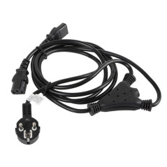 Lanberg CA-C13C-13CC-0018-BK cavo di alimentazione Nero 2 m Accoppiatore C13 CEE7 7